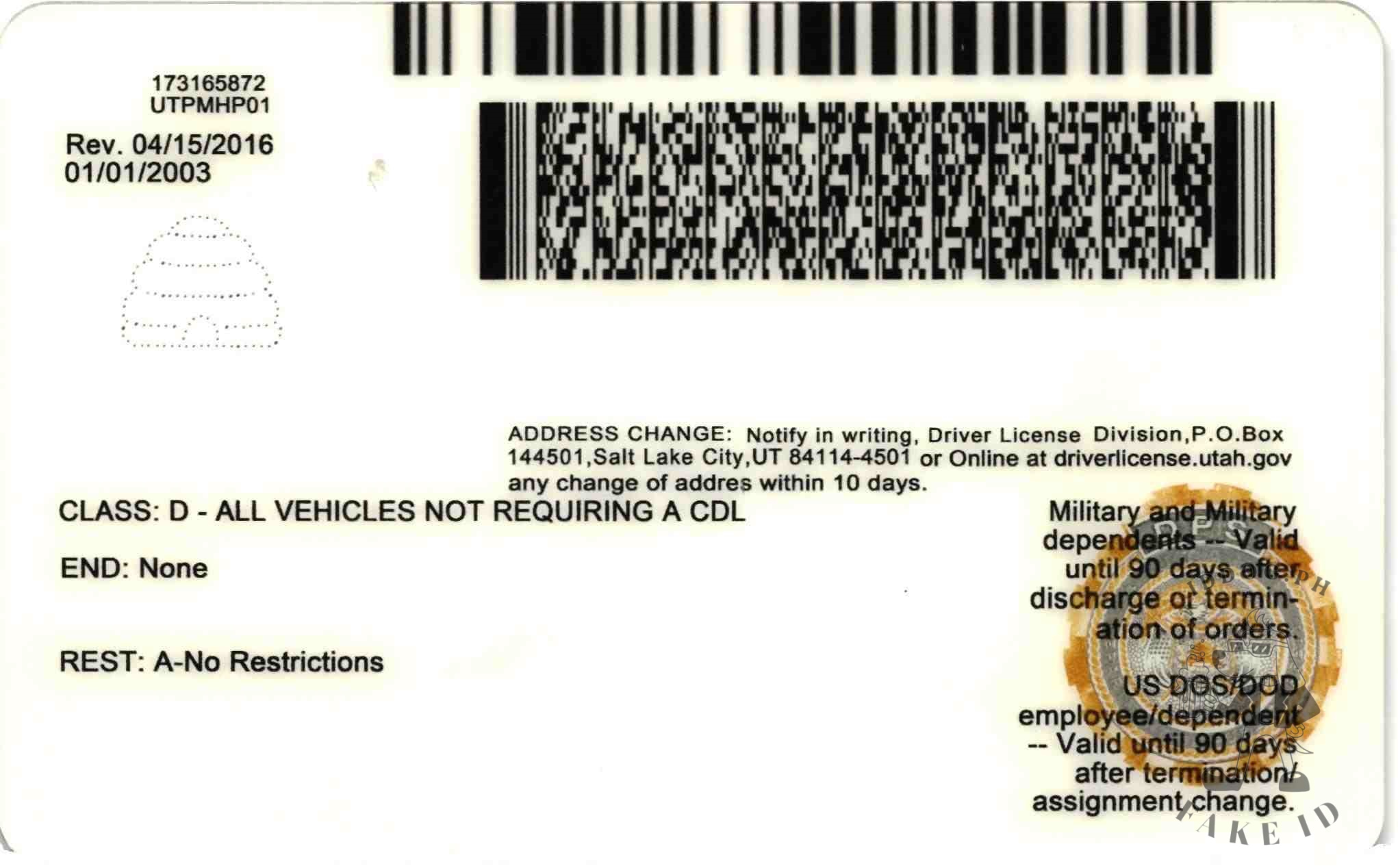Utah Fake ID
