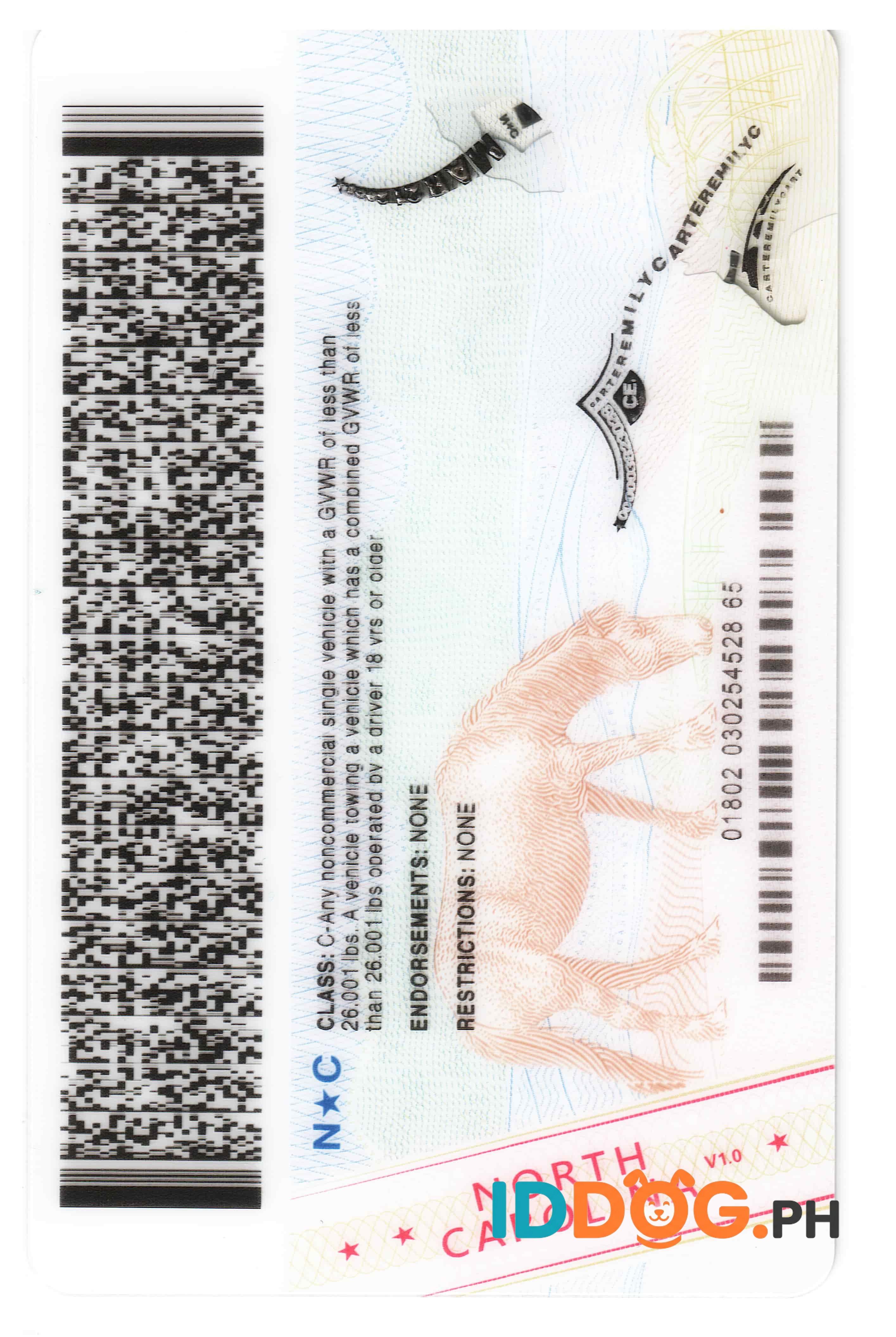 North Carolina(U21) Fake ID