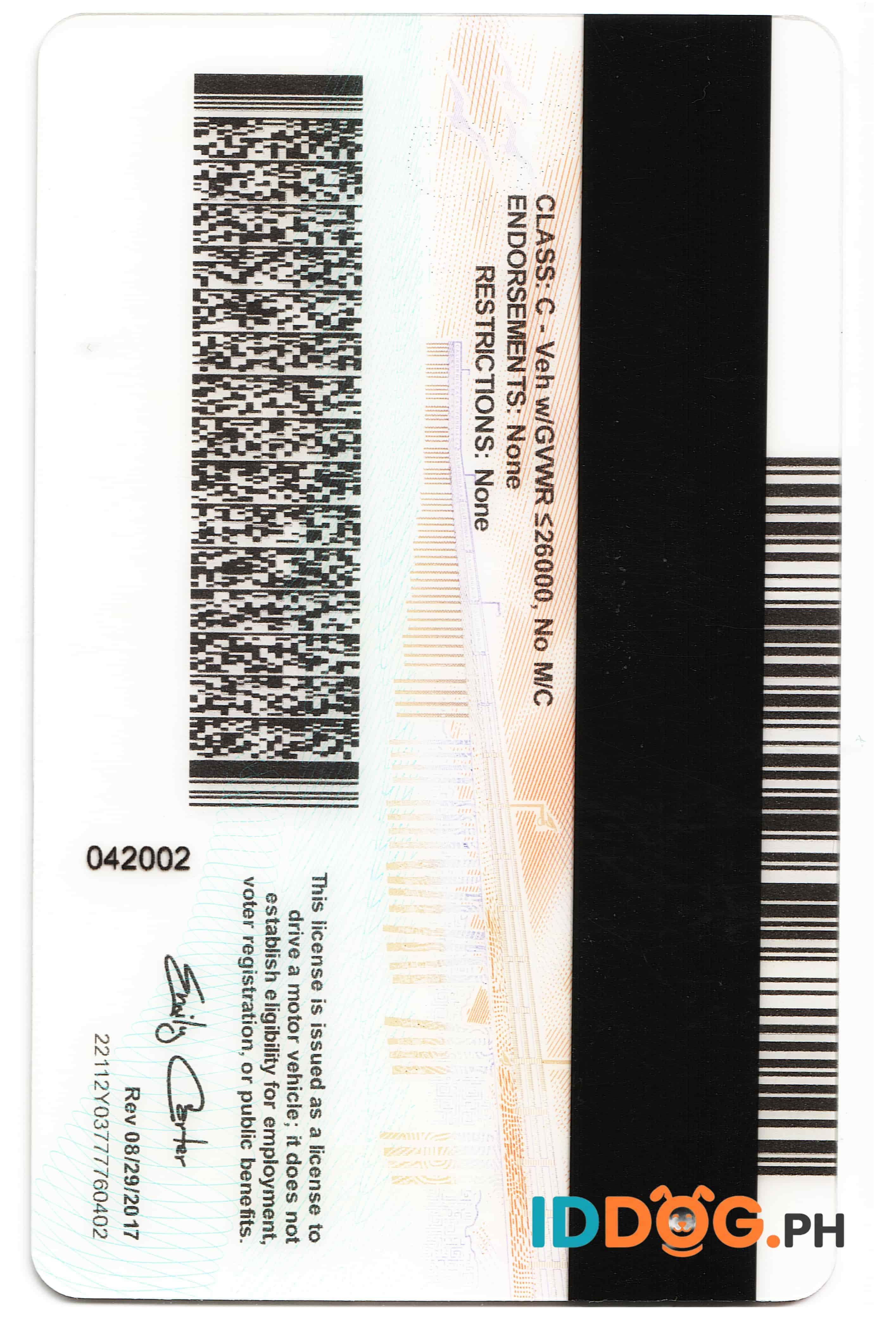 California(U21) Fake ID