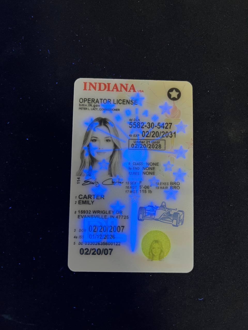 Indiana(U21) Fake ID