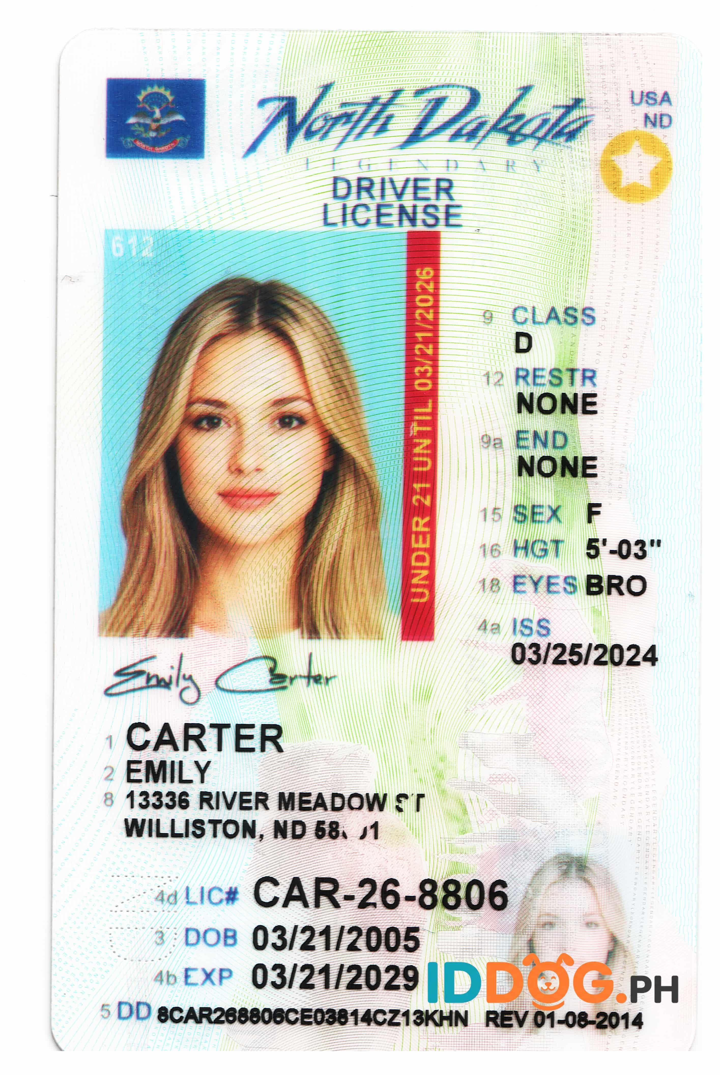 North Dakota(U21) Fake ID