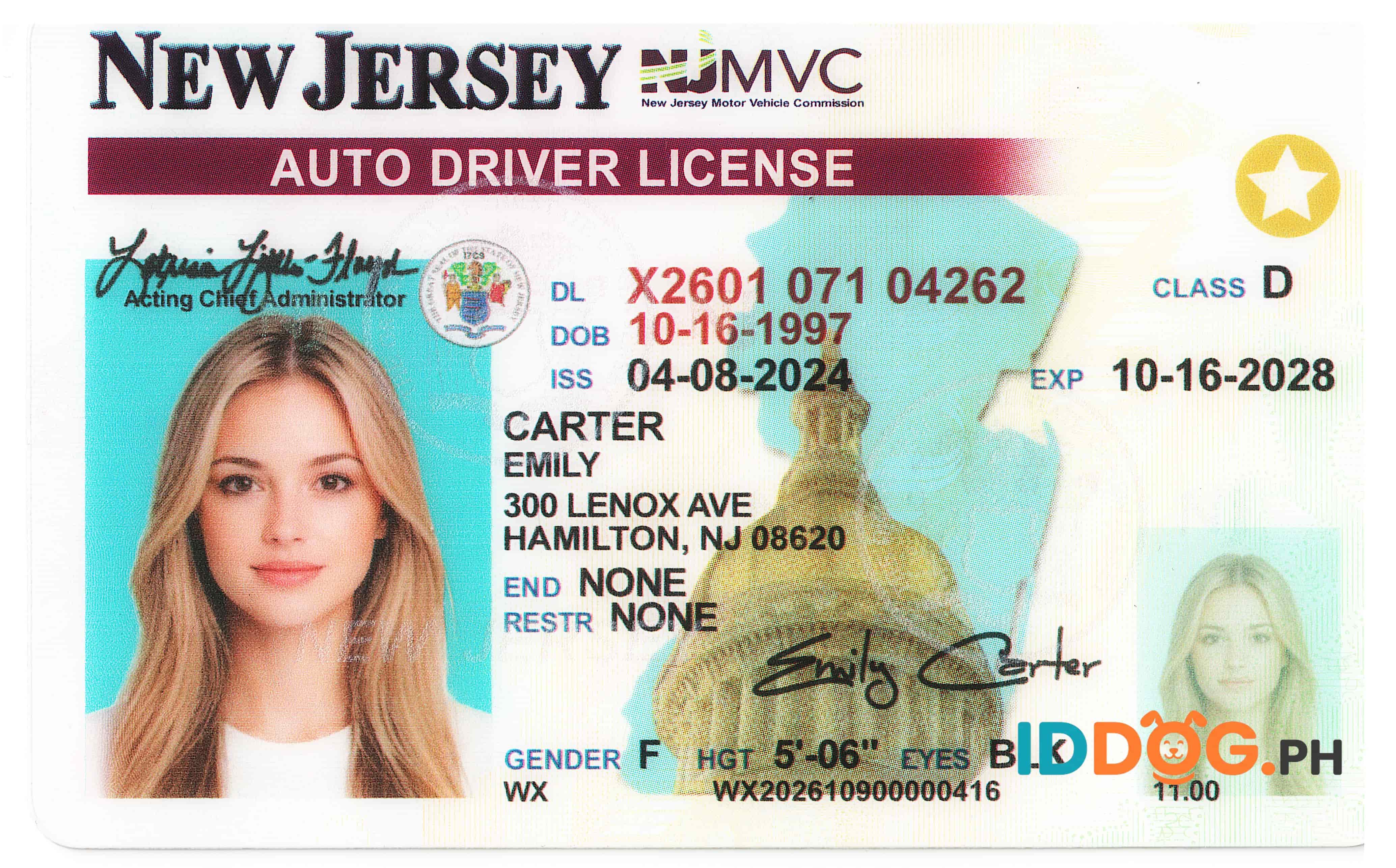 New Jersey Fake ID