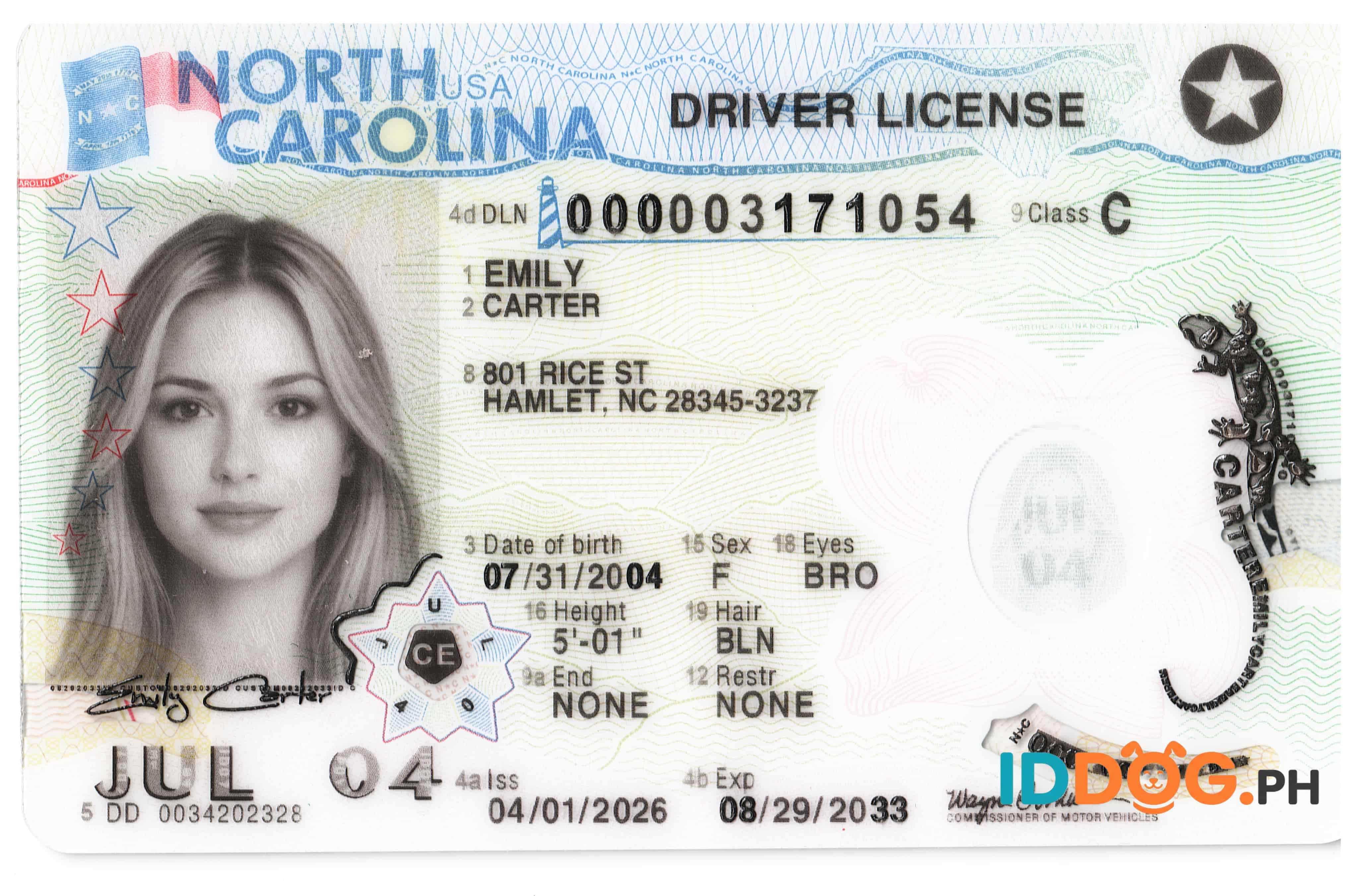 North Carolina Fake ID-(NEW)
