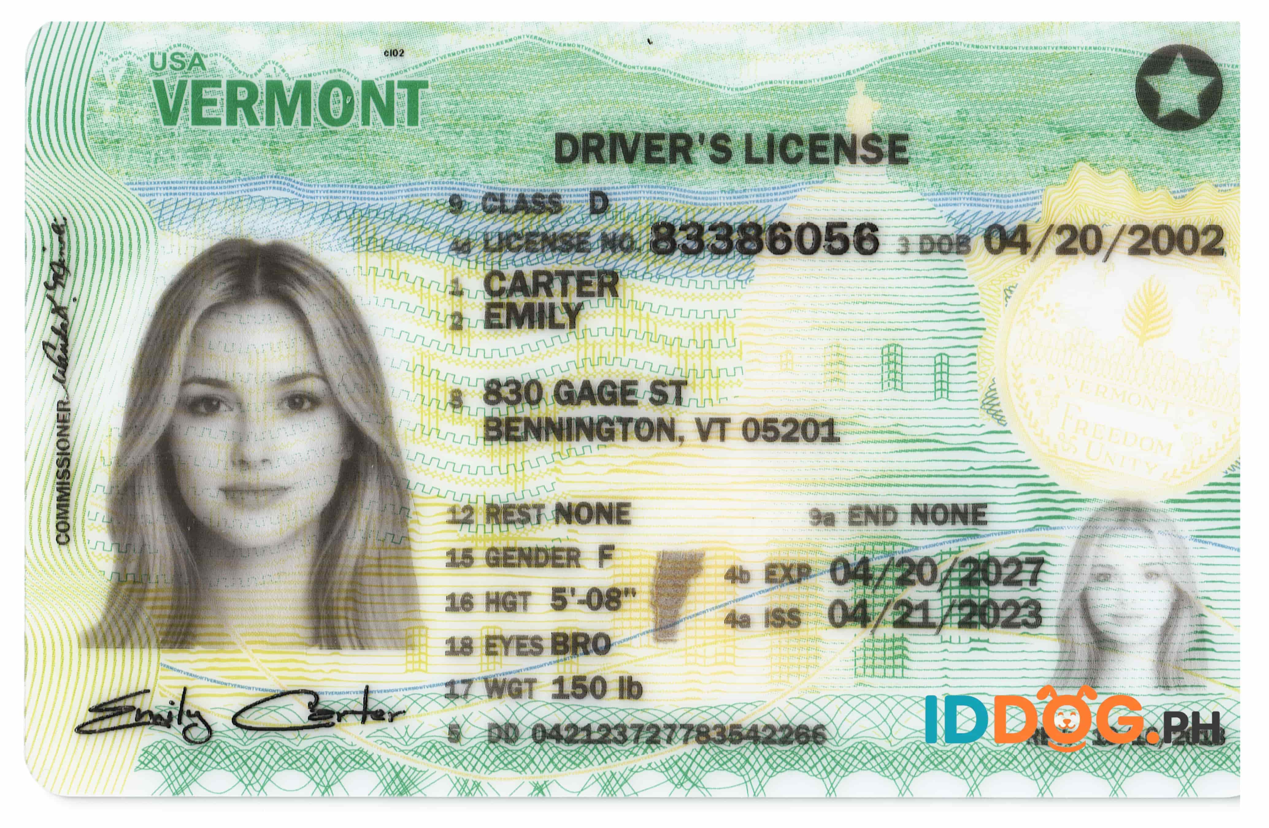 Vermont Fake ID