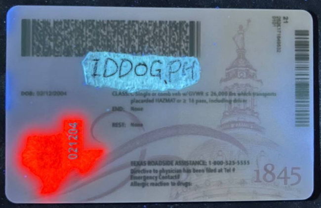 Texas (NEW) Fake ID