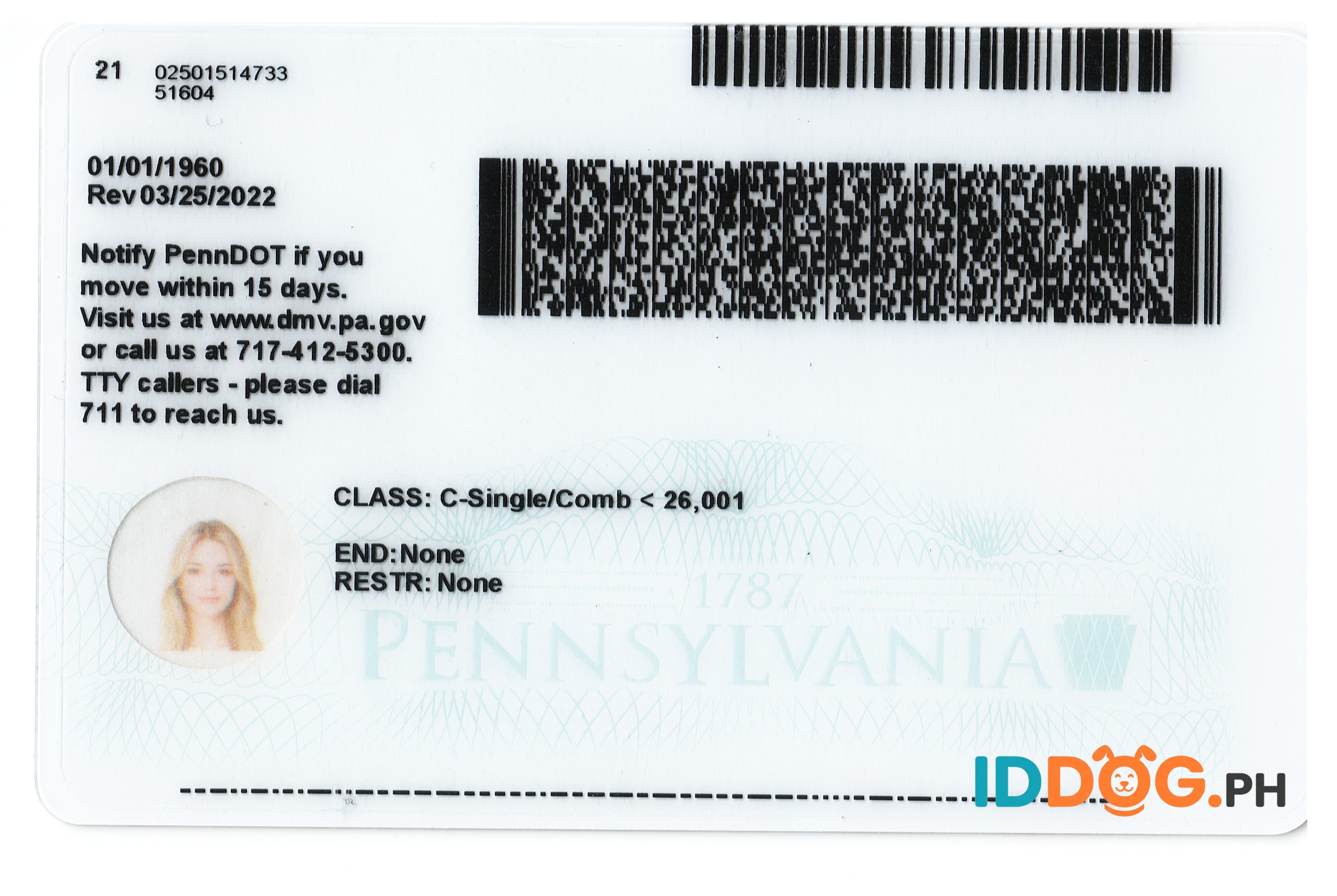 Pennsylvania Fake ID