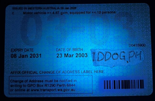 Western Australia Fake ID