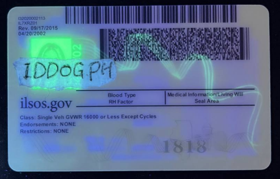 Illinois-2(O21) Fake ID