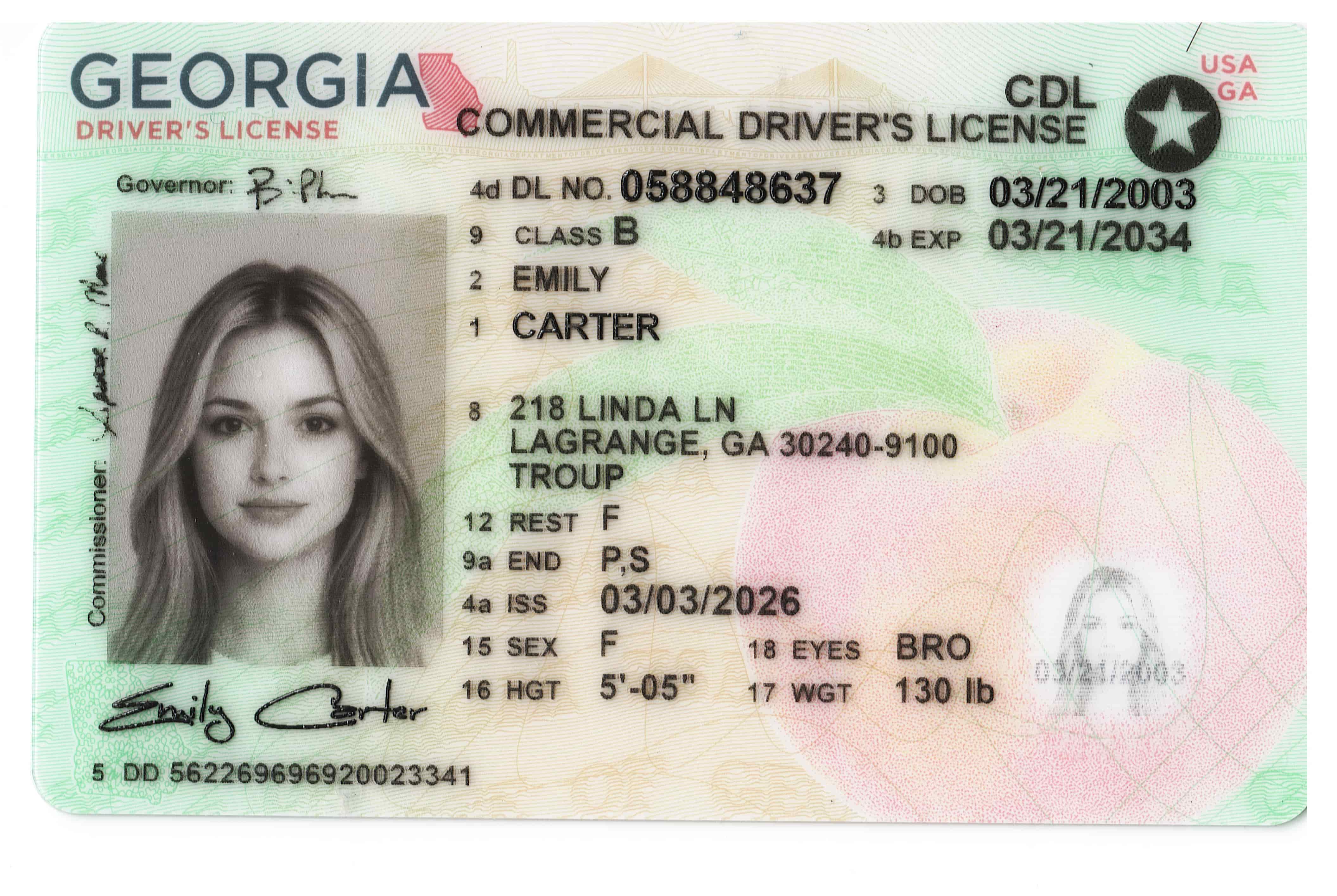 Georgia CDL Fake ID