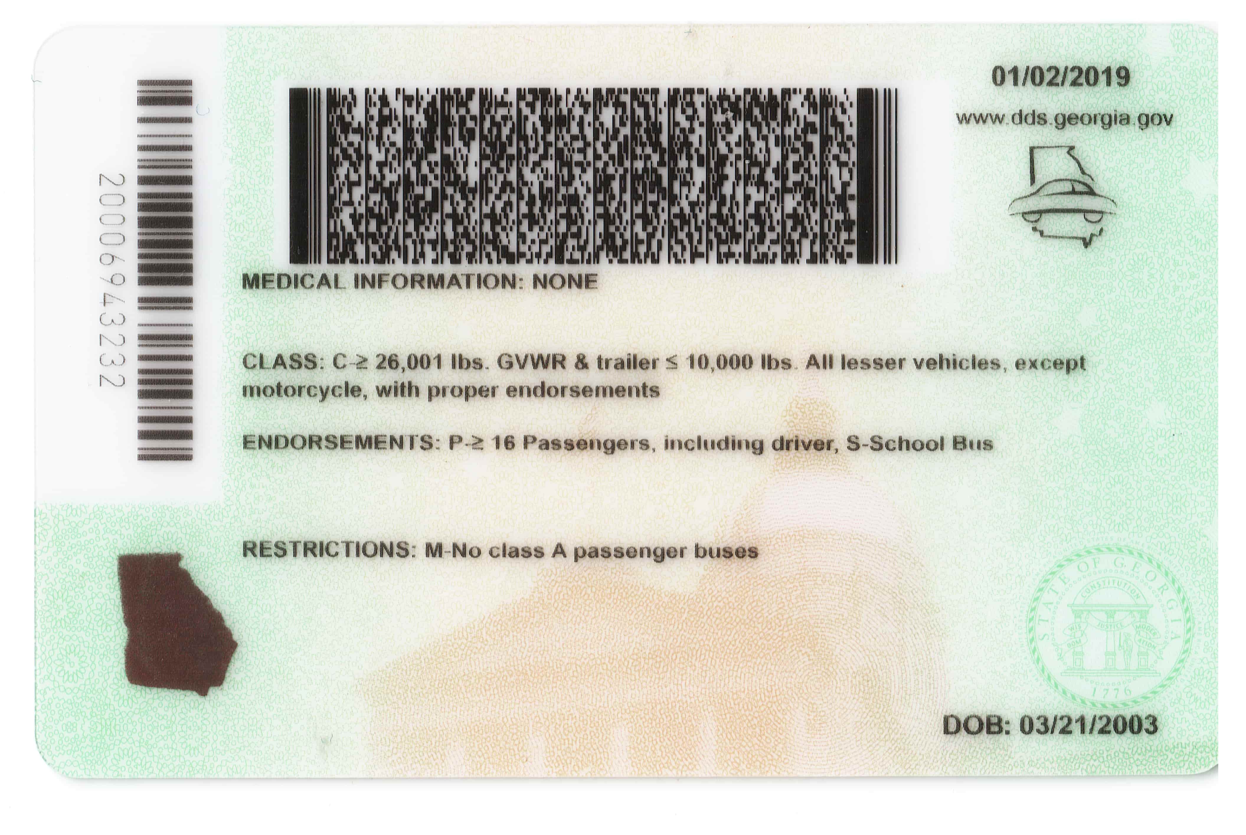 Georgia CDL Fake ID